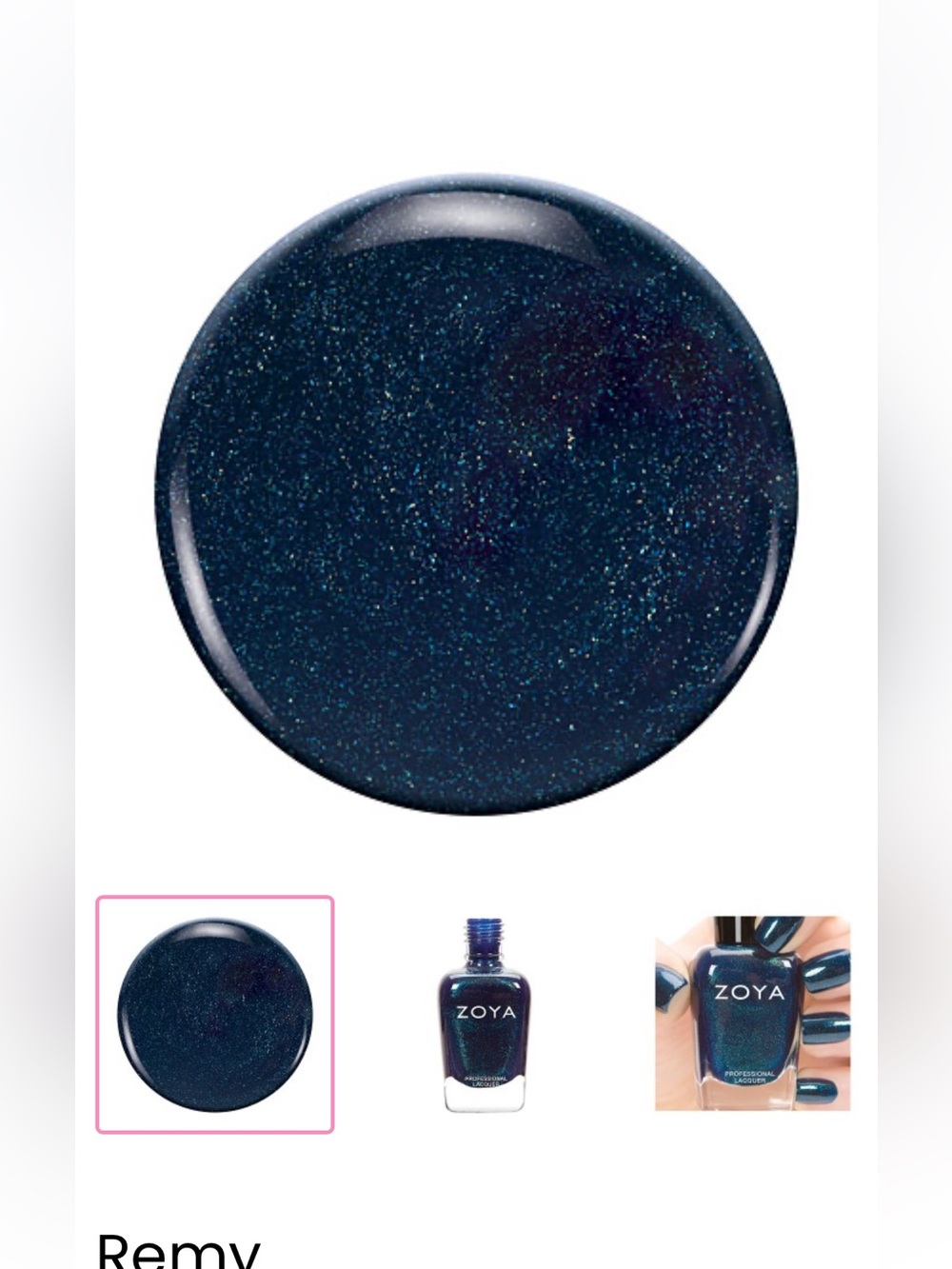 NWB Zoya vegan Natural Remy- Deep Teal Shimmer Nail Polish